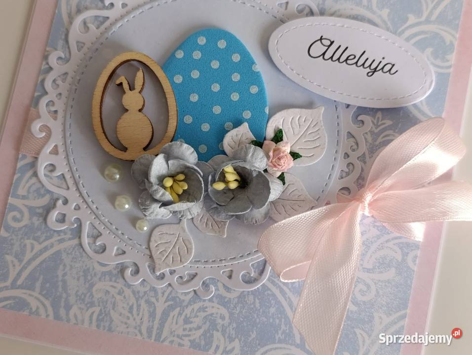 Kartka ręcznie robiona Świąteczna Wielkanoc 3 Łódź