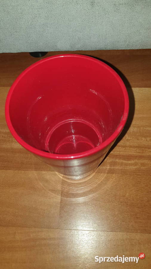 Czerwonabordo osłonka doniczka wysoka ceramiczna mazowieckie Warszawa
