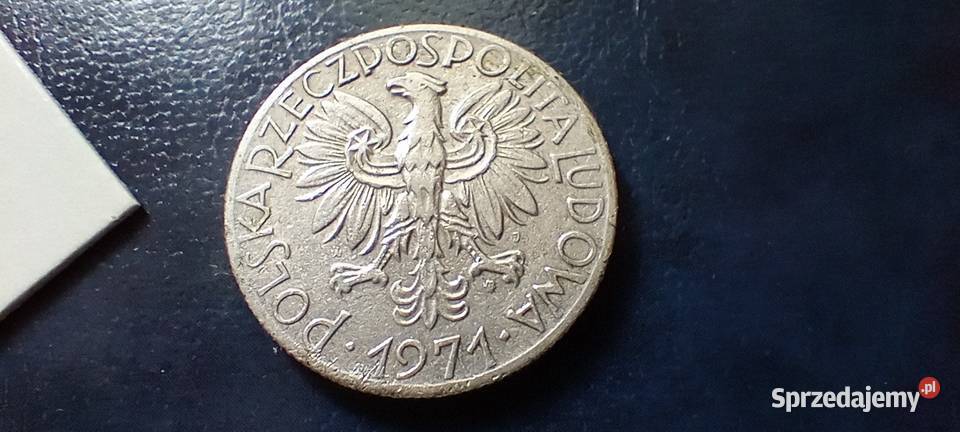 Stare monety 5 złotych 1971 PRL Polska Lesko