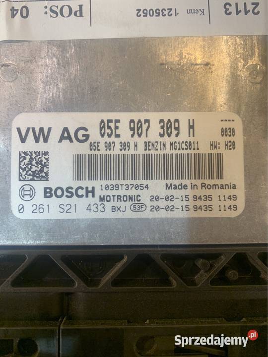 Komputer sterownik silnika 05E907309H vw troc zachodniopomorskie Szczecin