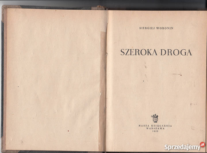 01404 SZEROKA DROGA SIERGIEJ WORONIN małopolskie Czyrna sprzedam