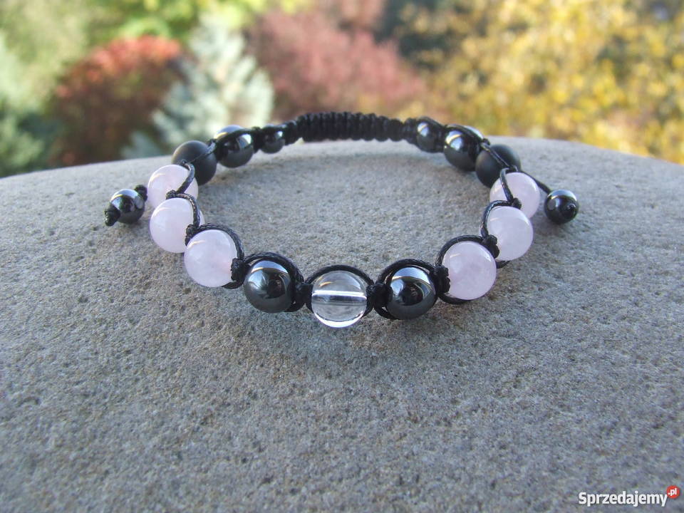 Bransoletka z kwarcu różowego kryształu kwarc Stalowa Wola sprzedam