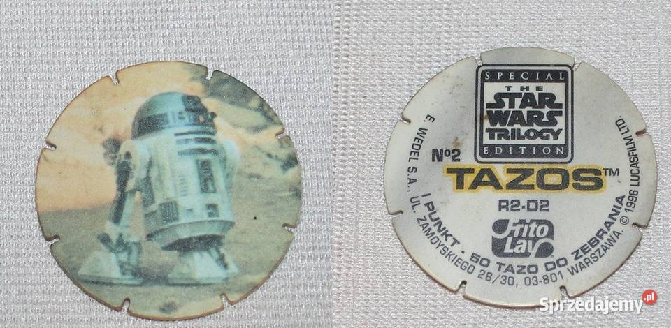 Tazos Star Wars Trilogy Special Edition lata 90 Pozostałe Chorzów