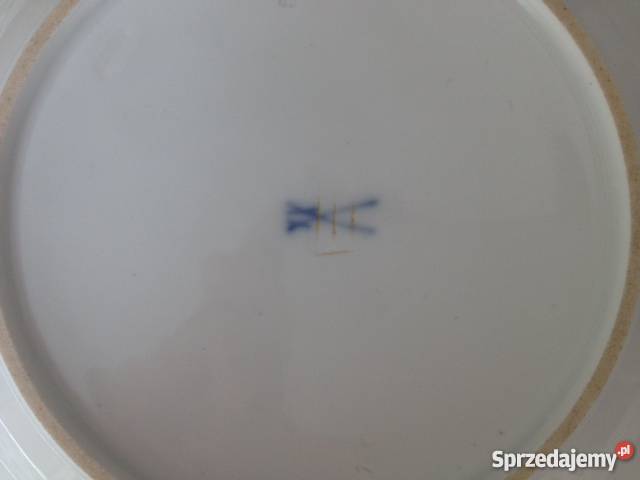 Talerzyk deserowy Miśniasygnatura Porcelana i szkło