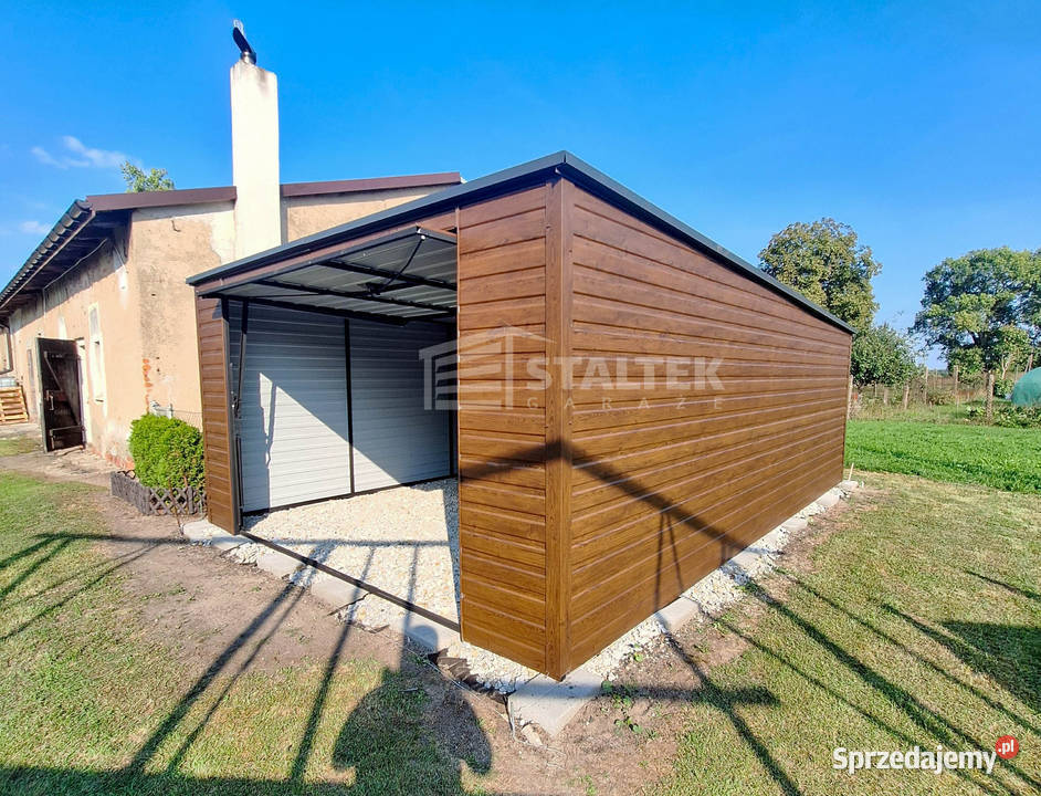 Garaż Blaszany 4x5 Brama uchylna rynna Katowice