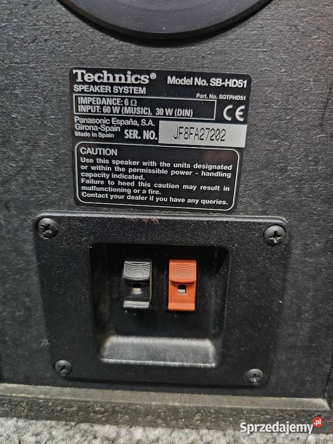 kolumny stereo Technics SBHD51 Wysyłka 16 małopolskie Kraków sprzedam