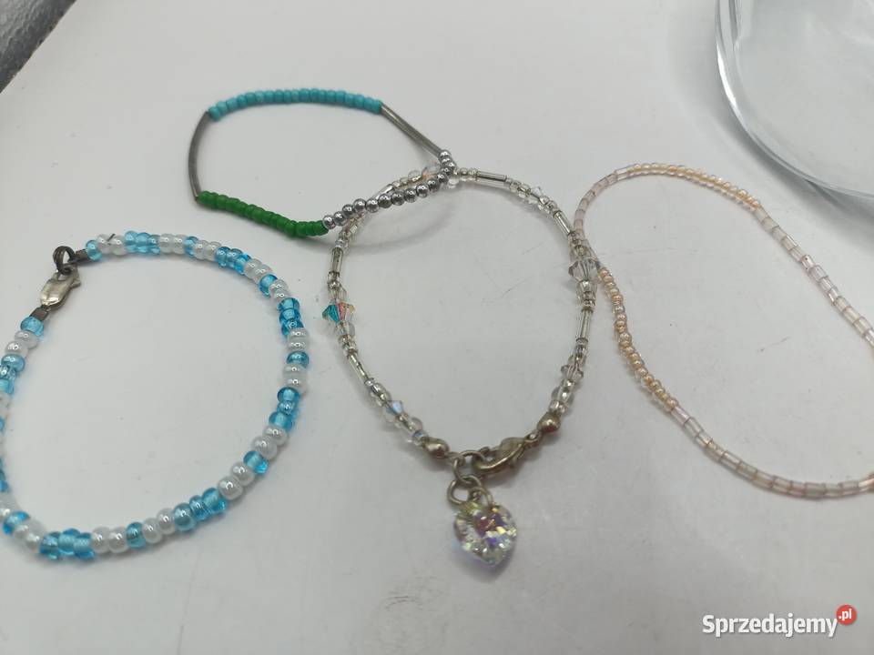 Biżuteria bransoletka z koralików 4 sztuki Zamość