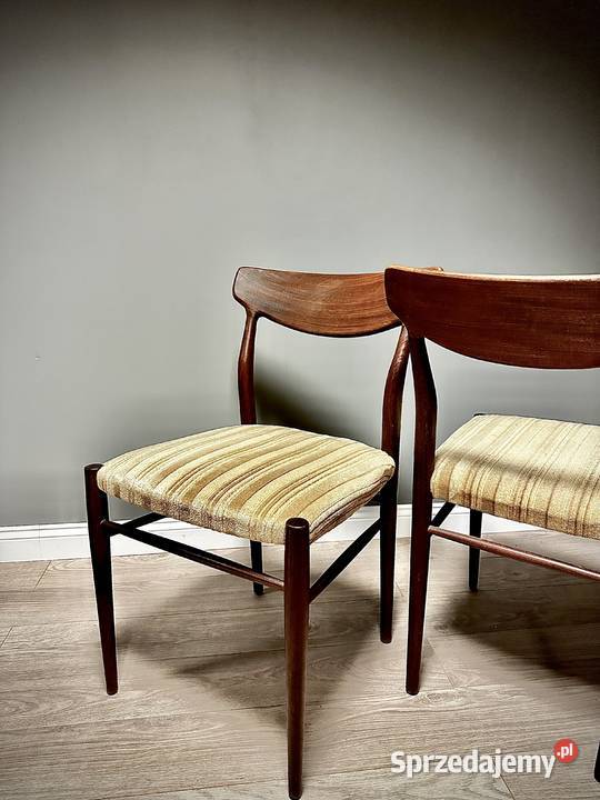 4 Krzesła teakowe Lbke lata 60 Mid century