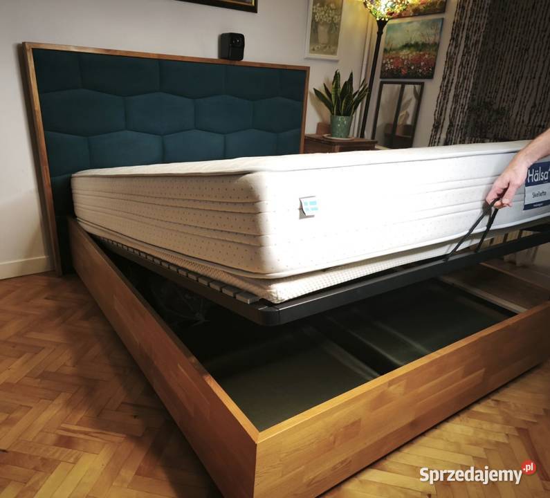 Łóżko dębowe z materacem Halsa 160x200 PREMIUM sprzedam