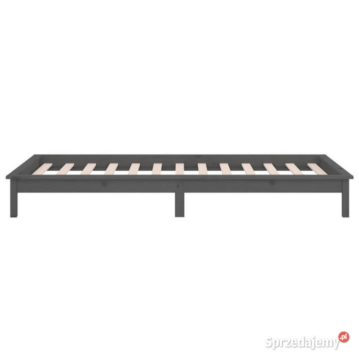 Rama łóżka z LED szara lite drewno 90x200 Warszawa