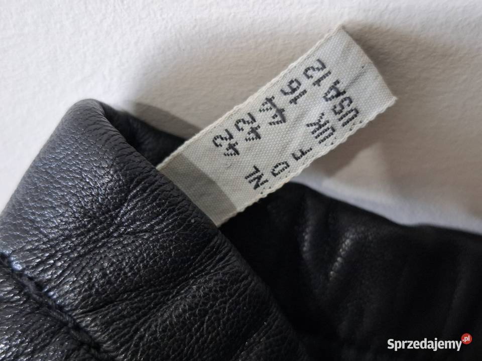Skórzane spodnie vintage wysoki stan skóra 42 XL
