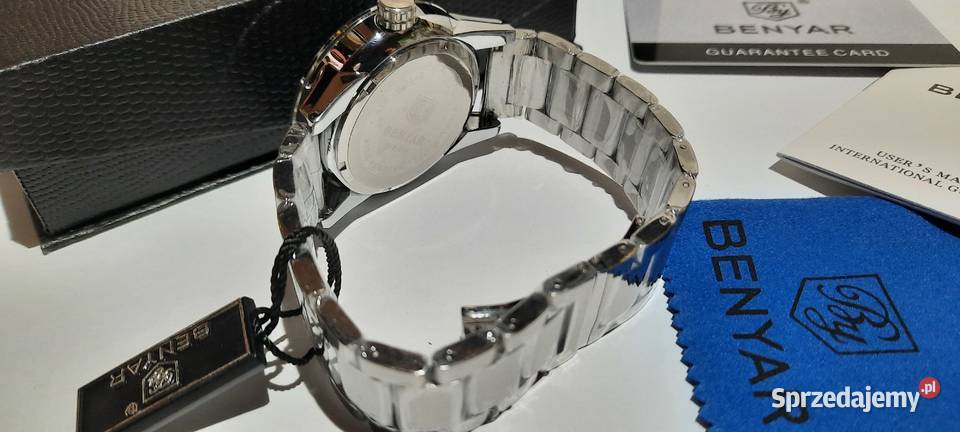 Zegarek Benyar Męski Bransoleta Srebrna na rękę Warszawa