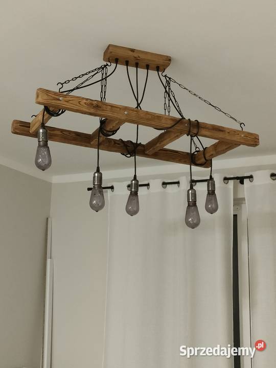 Ręcznie robiona lampa ze starego drewna Vintage Gdańsk