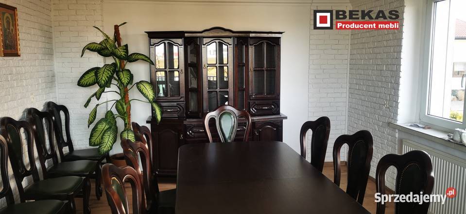 Zestaw Salon Witryna 180 Stół S23 Dąb 6 Krzeseł Katowice