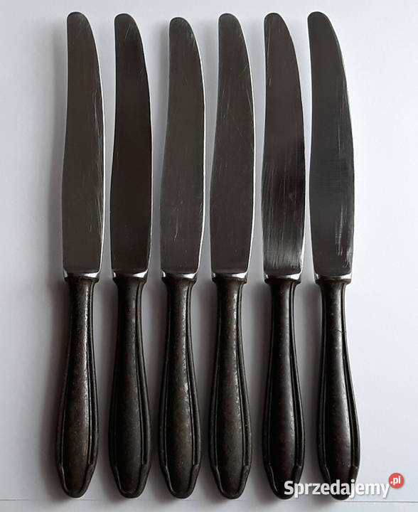 Noże obiadowe 2 BAKELIT Gerlach sztućce PRL