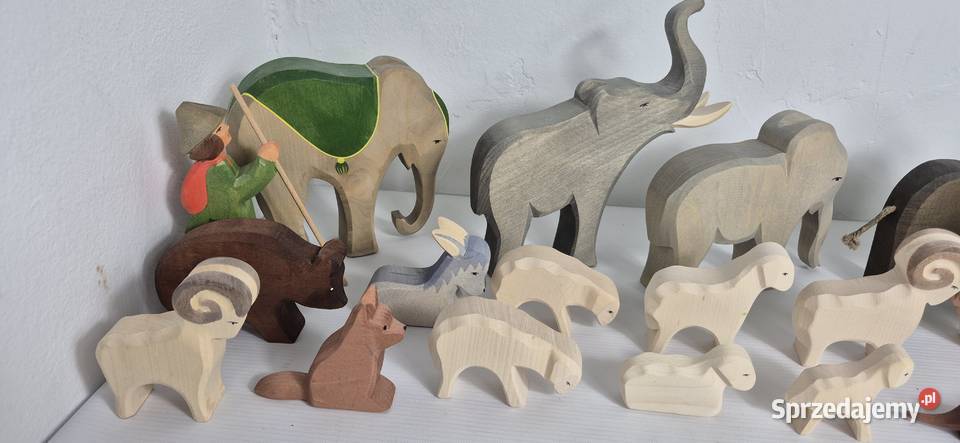 Wielki Zestaw Drewnianych Figurek OSTHEIMER 23 Biłgoraj