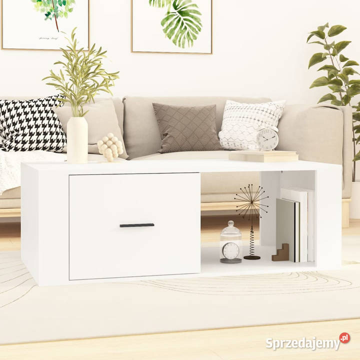 Stolik kawowy biały 100x505x35 materiał Warszawa