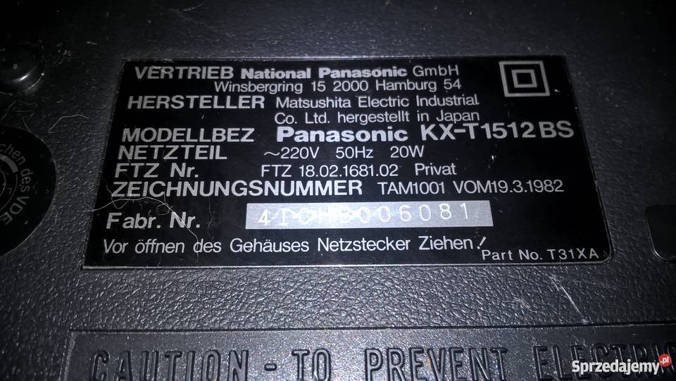 Panasonic kxt1512bs łódzkie Łódź