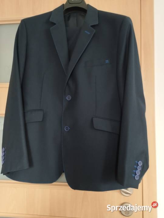 Elegancki garnitur męski ciemny granat ALJEKA Rozmiar XL Moda i Styl Warszawa