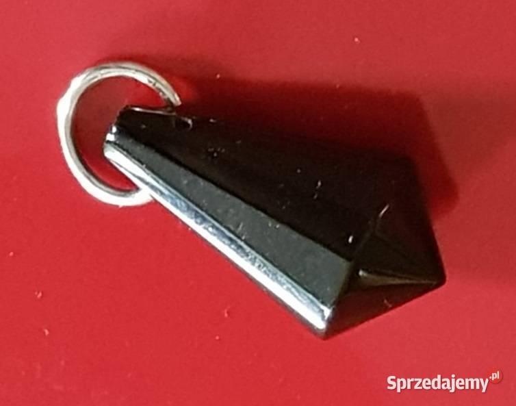 czarny wisiorek stożkowy zawieszka przywieszka Kielce