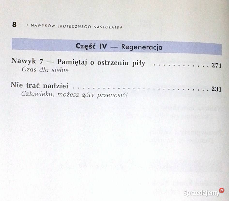7 nawyków skutecznego nastolatka Sean Covey Chełm