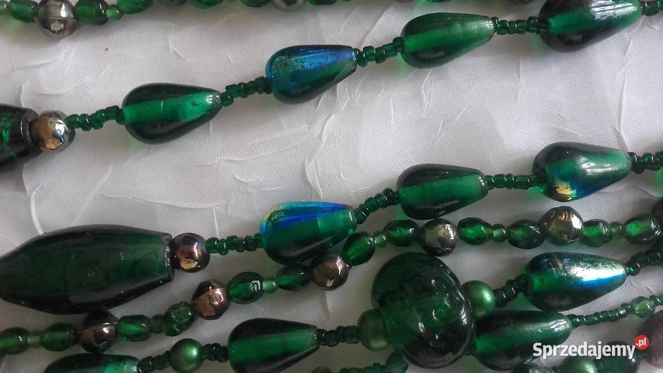 NASZYJNIK Z ZIELONEGO SZKŁA WENECKIEGO Piła