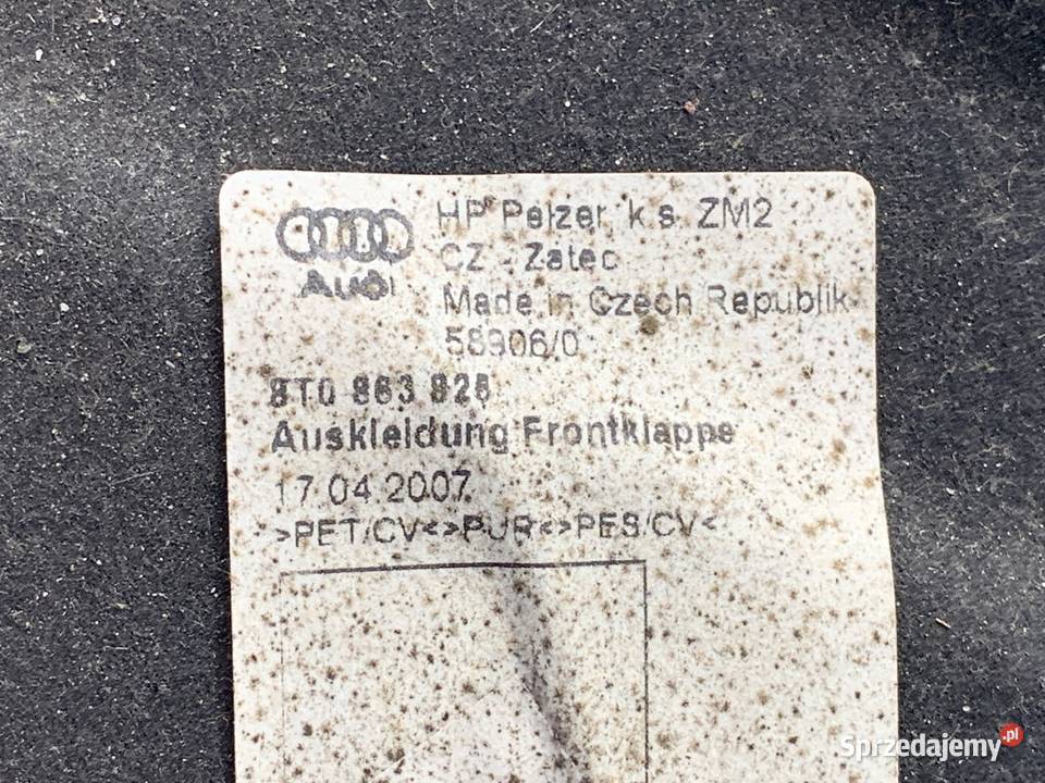 WYGŁUSZENIE MASKI AUDI A4 B8 Kombi 0715 osobowe sprzedam
