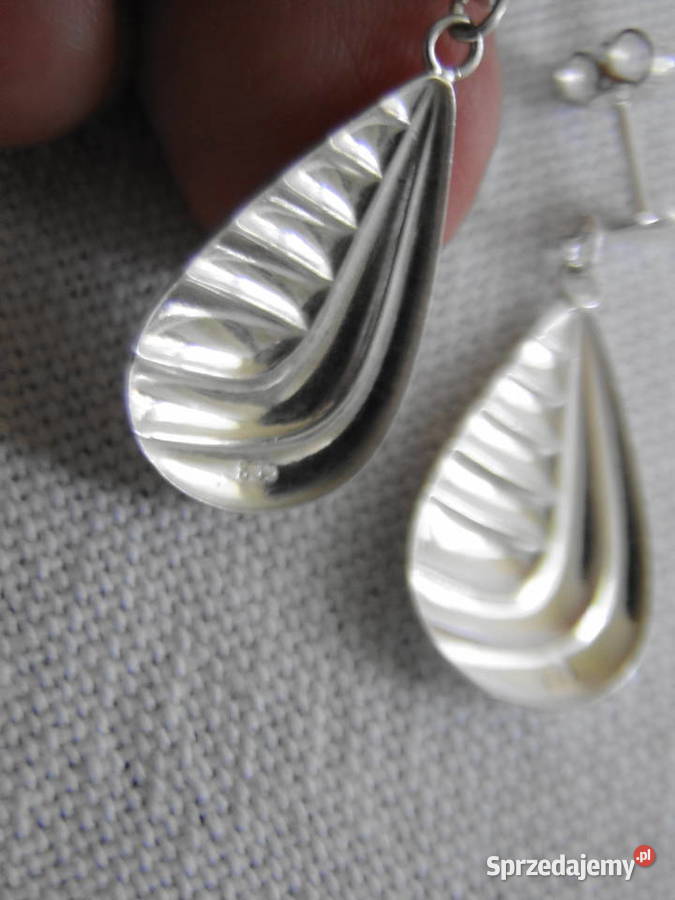 Stare kolczyki srebrne odświeżone Warszawa sprzedam