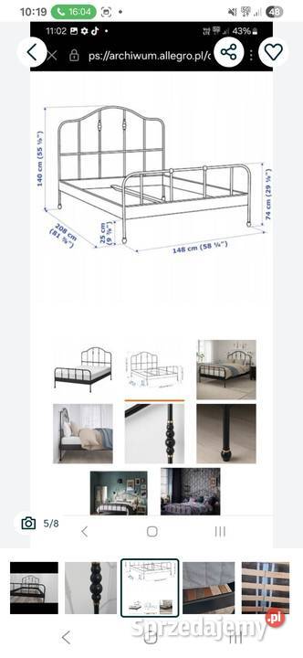 Łóżko z materacem ikea lubelskie Kłoczew