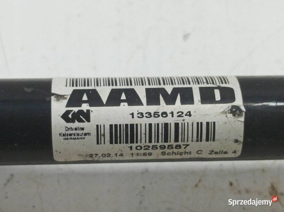 PÓŁOŚ PRAWY PRZÓD 17 CDTI 13356124 Opel Astra IV
