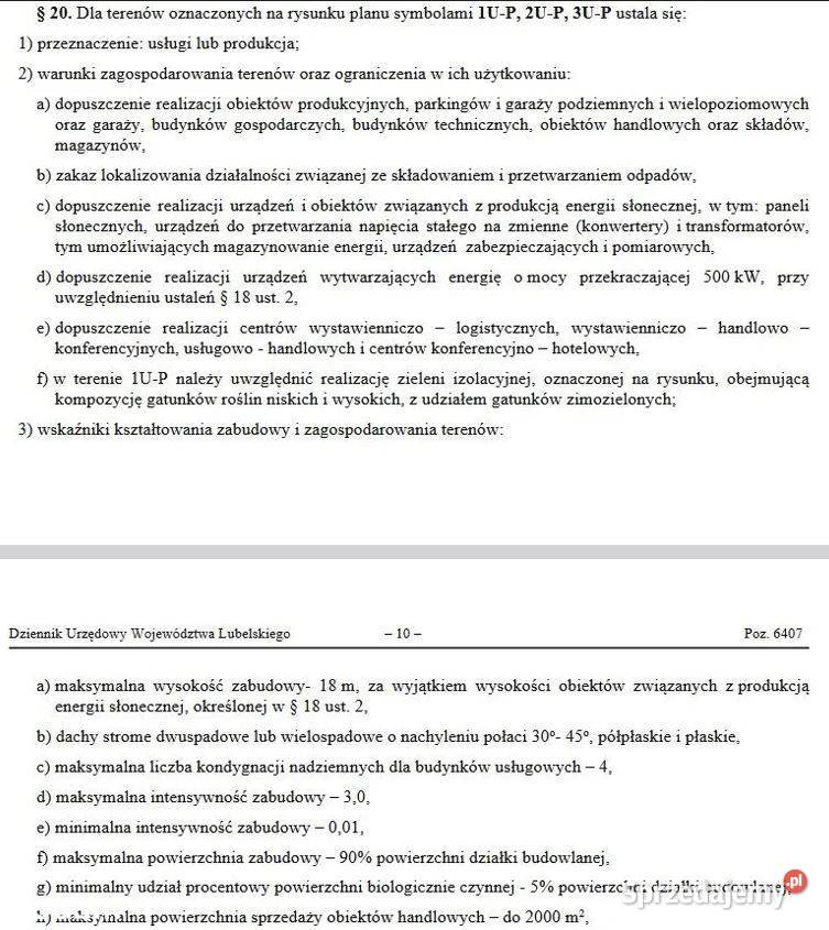 Działka inwestycyjna Lublin 350zł/m2