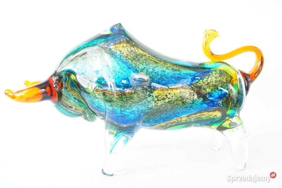 Figura szklana Murano style Byk byczek Wall Gizałki