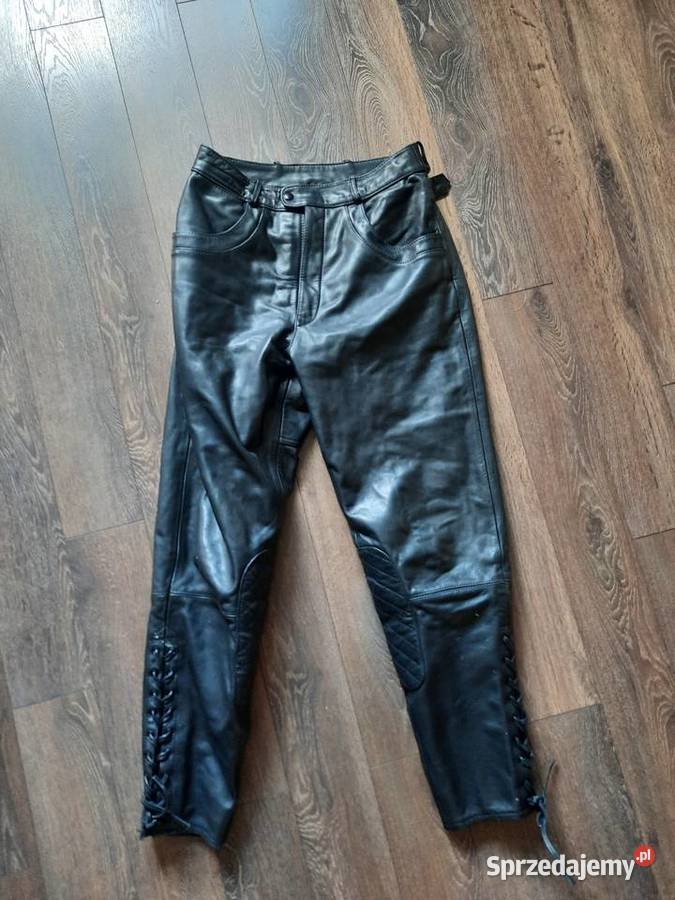 Spodnie skórzane damskie raczej motocyklowe pas Opole sprzedam
