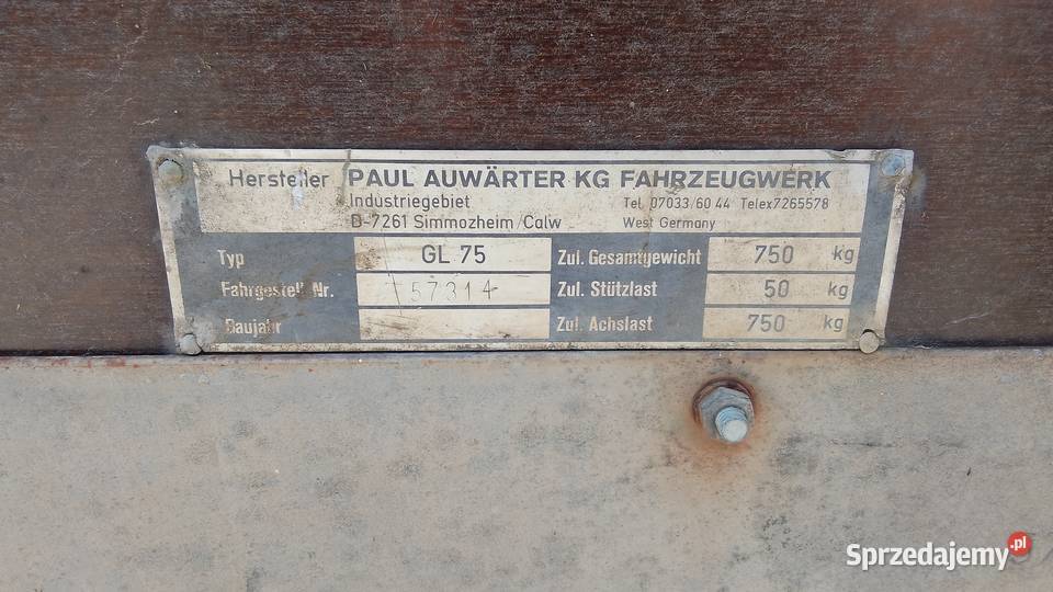 Przyczepka Auwaerter Burtowe i plandeki Sokołów Małopolski