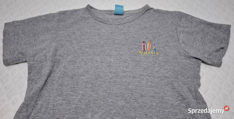 Koszulka krótki rękaw Tshirt Szara melanż Rozmiar 134 Czeladź