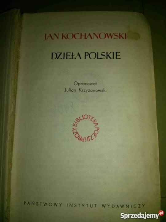 Książka "Dzieła Polskie" Jan Kochanowski