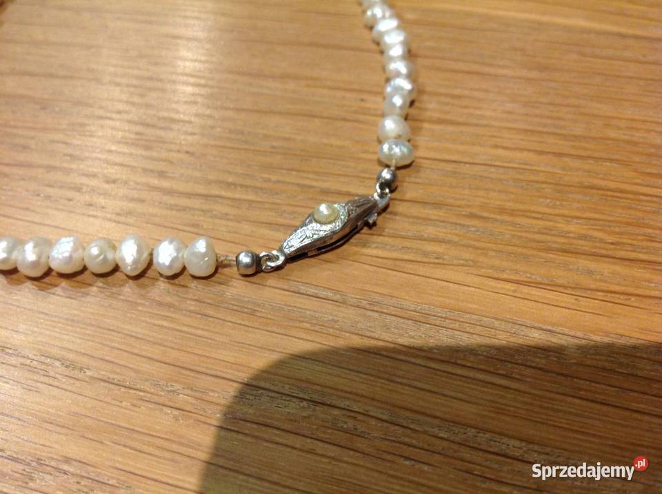 Stary Naszyjnik Choker z Naturalnych Pereł Nowa Sól