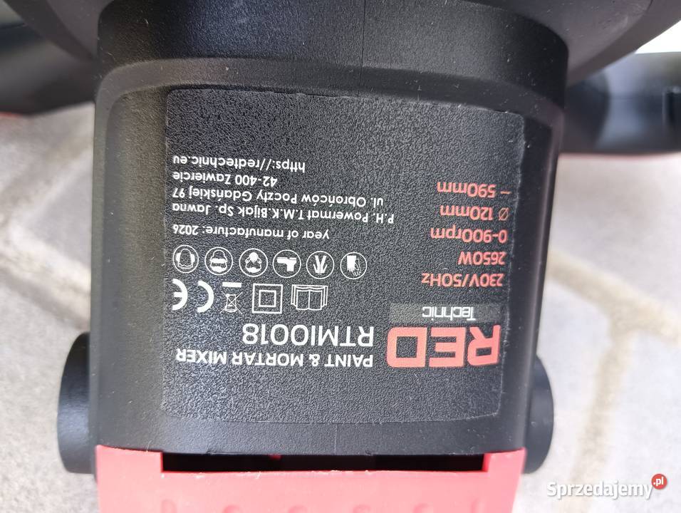 Mieszadło ELEKTRYCZNE do Kleju Farb Betonu 2650W
