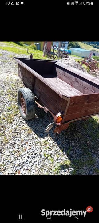 Przyczepka do traktora z hamulcem Przyczepy rolnicze Nowy Sącz sprzedam
