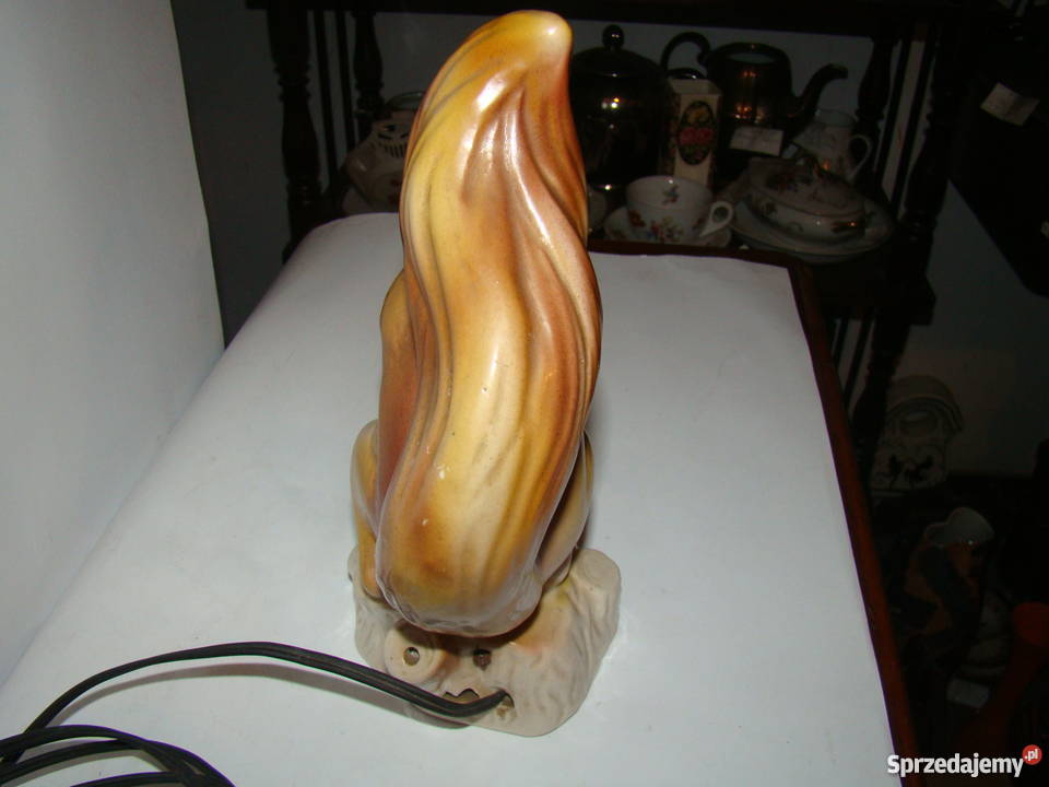 Lampka porcelanowa wiewiórka Steatyt Katowice Bielsko-Biała