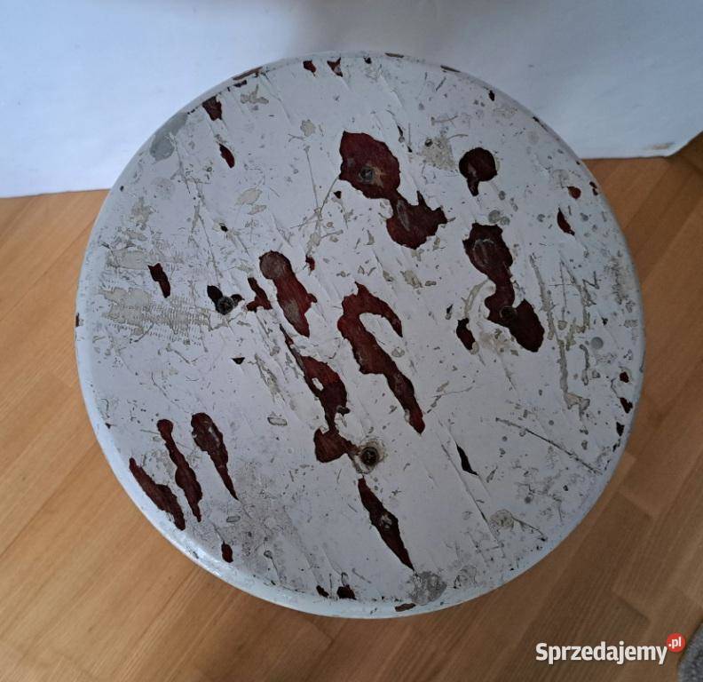 Taboret Drewniany Siedzisko Okrągłe 4 Nogi W 54cm Poznań sprzedam