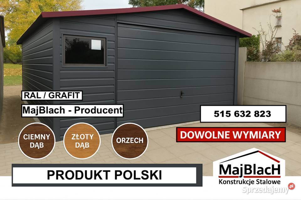 Duża Wiata Hala Garaż Blaszany RAL Konstrukcje Pajęczno sprzedam