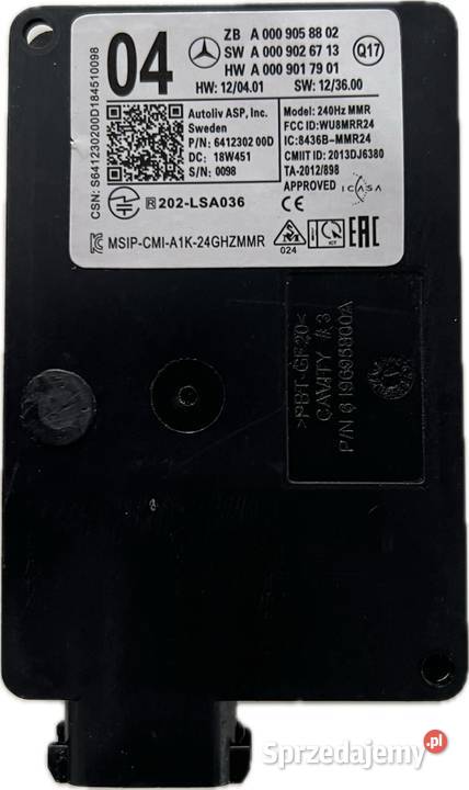 MERCEDESBENZ SENSOR CZUJNIK RADAR A0009058802 sprzedam