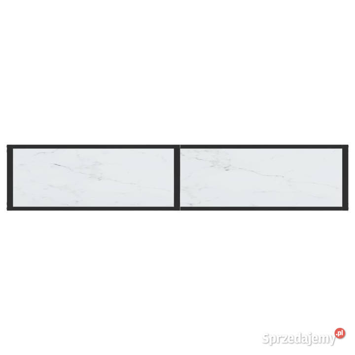 Konsola biały marmur 180x35x755 szkło hartowane Warszawa