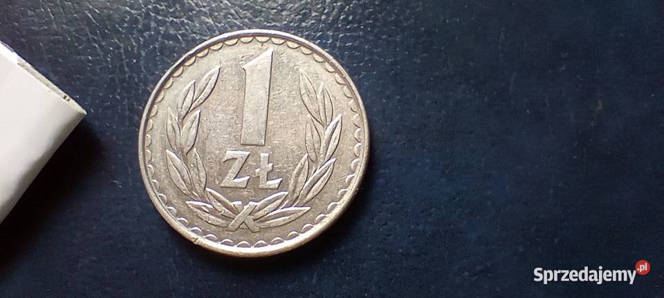 Stare monety 1 złoty 1985 podwójna data i napis Lesko