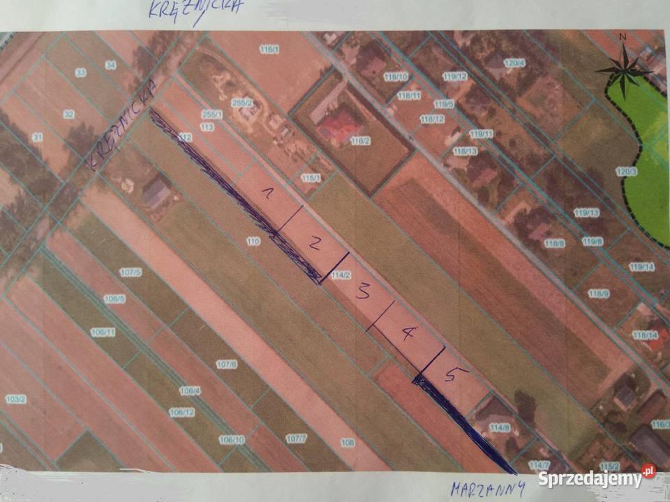 Działka budowlana 1100 m2 Lublin Marzanny 25 x lubelskie