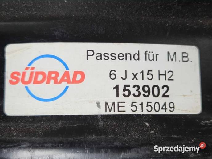 Felgi SUDRAD Stalowe 15 5x112 15x6J ET44 666 Samochodowe Częstochowa