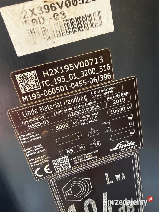 wózek widłowy LINDE H50 H60 H70 2019 seria 396 Działoszyn