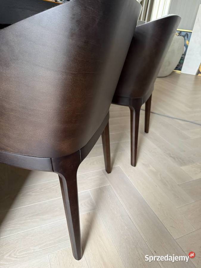 Zestaw 2 krzeseł tapicerowanych dębowych Kraków