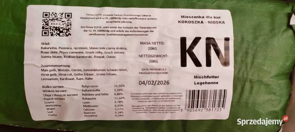 Mieszanka KokoszkaNioska KN bogata w białko i